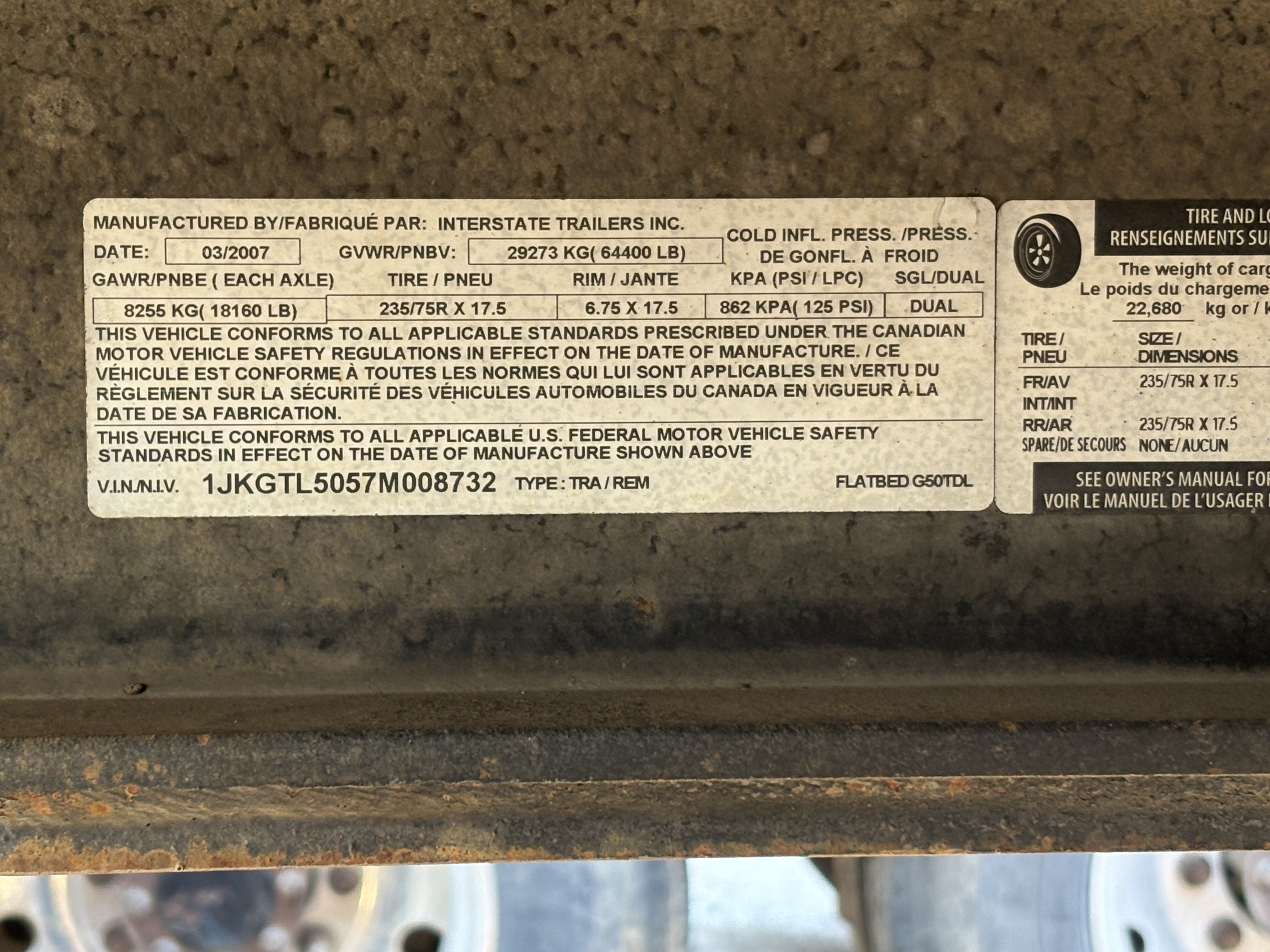 2007 INTERSTATE G50TDL - view 10 of 26