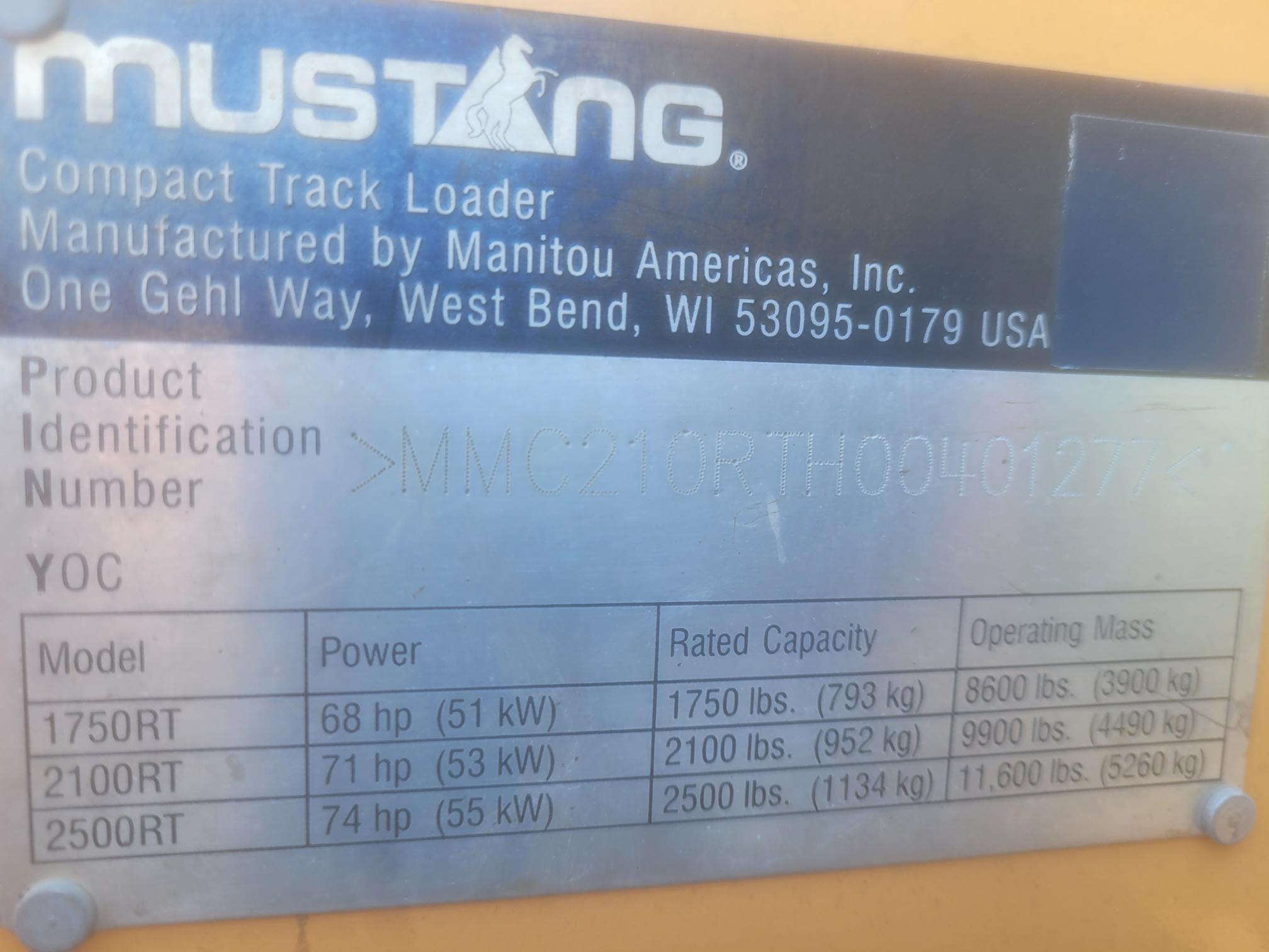 2017 MUSTANG 2100 RT - view 15 of 15