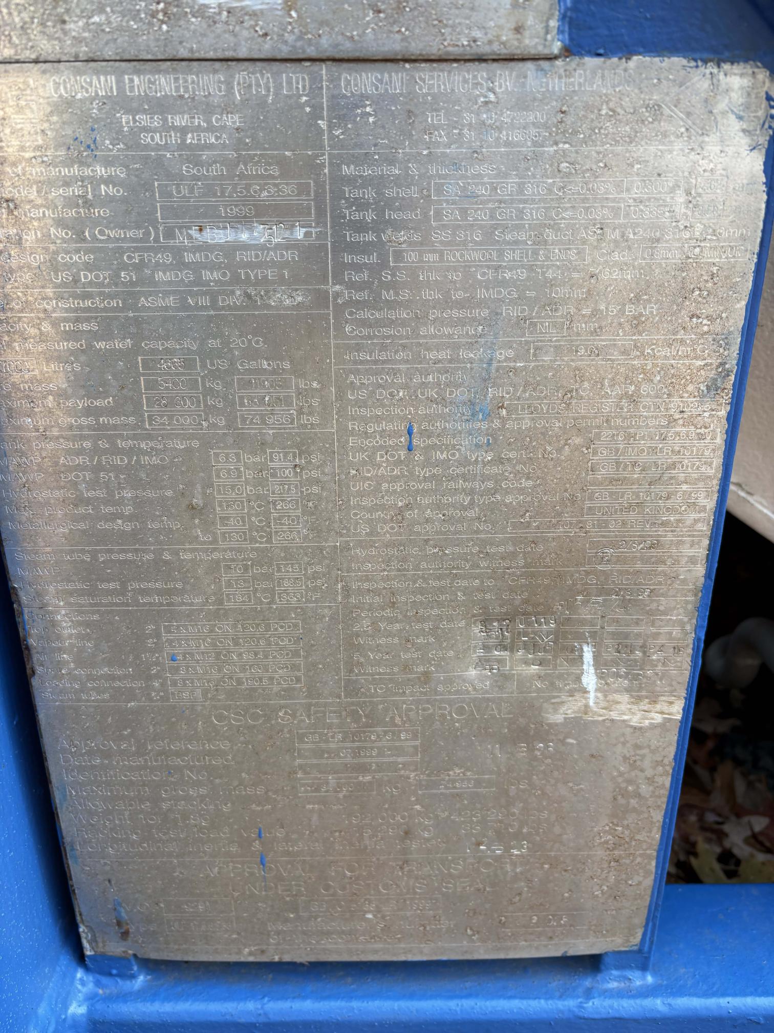 1999 UNKNOWN Consani ISO Tank - view 10 of 10